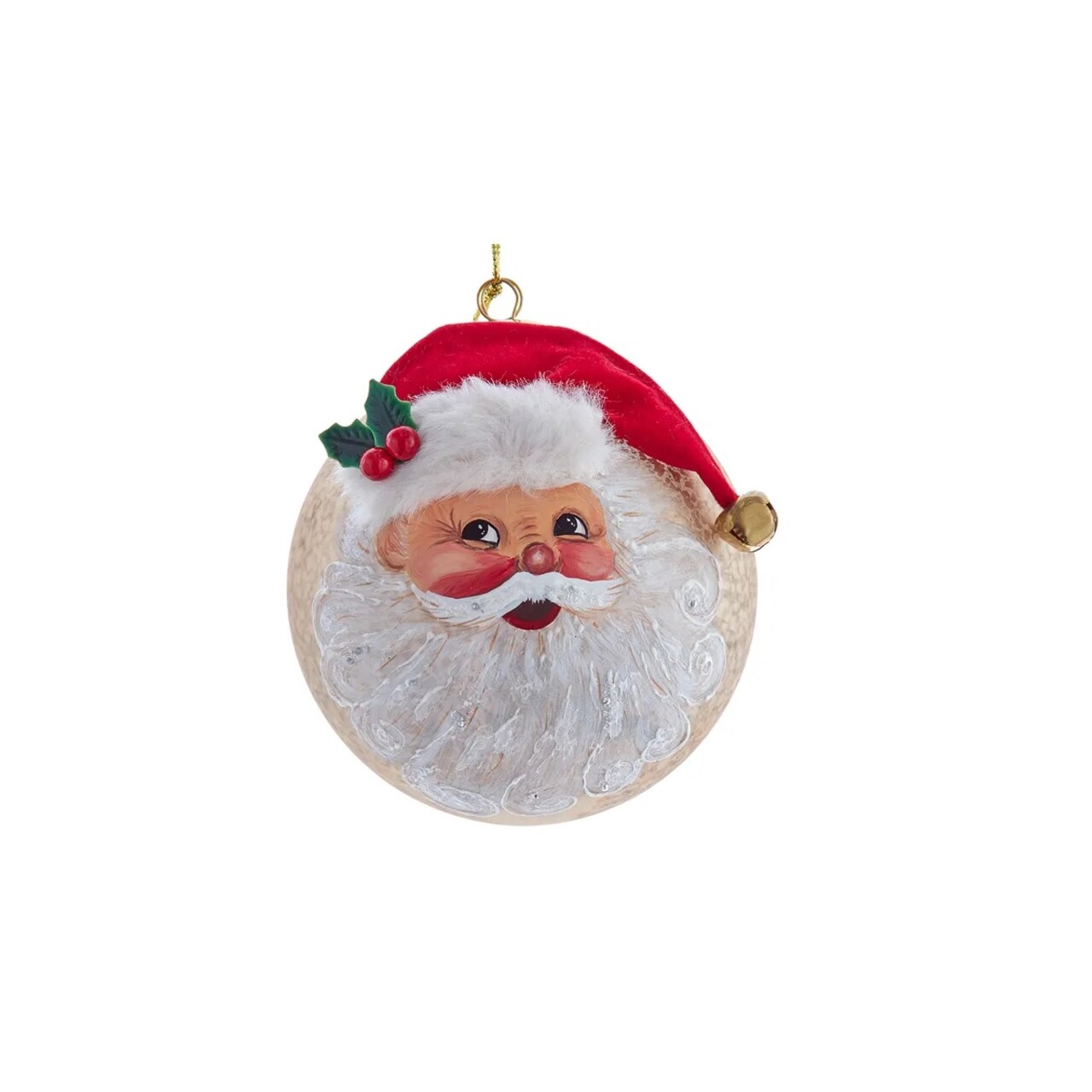 KSA 6ct Santa Head Glass Christmas Ball Ornaments 4.75" (120mm)